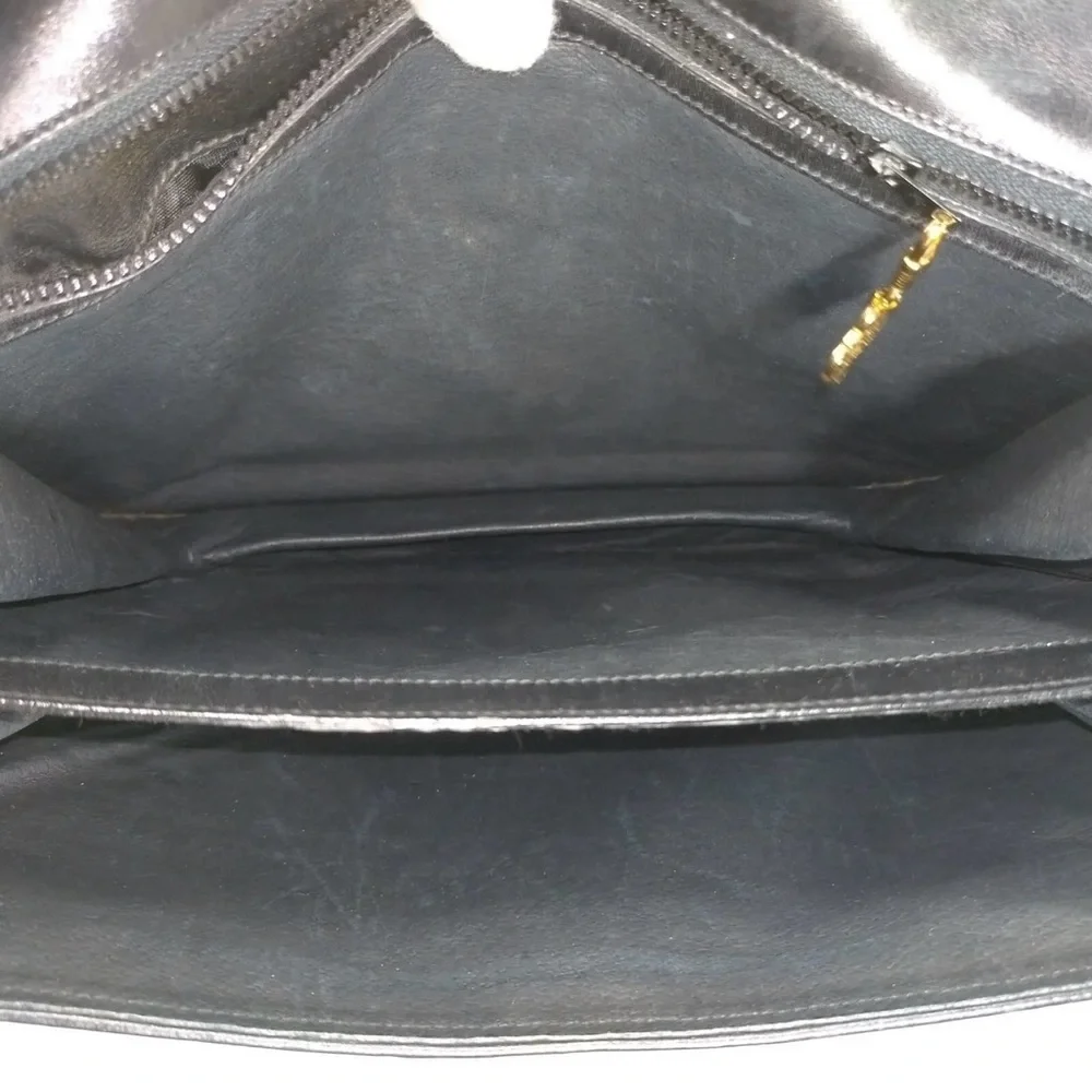 Vintage Gucci Blondie 1970s Black Leather Accordion Shoulder Bag Interlocking GG - Picture 5 of 16